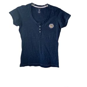 ANTIGUA Pittsburgh Penguins Winter Classic Navy Bling 4-Button Tee-Shirt